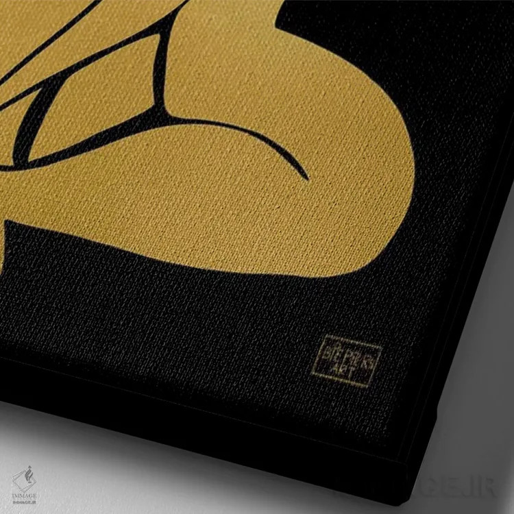 تابلو نشستن زیبا اثر بری پیپنز - نمای نزدیک بافت بوم