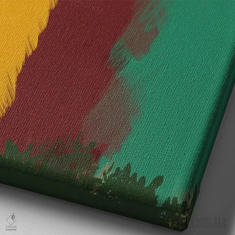 تابلو پیوند خورده اثر بری پیپنز - نمای نزدیک بافت بوم