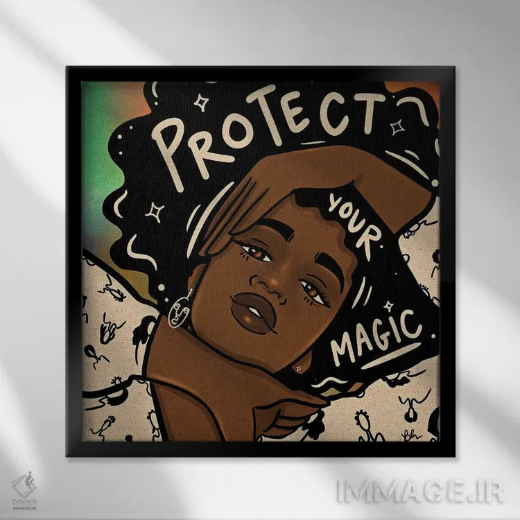 تابلو از جادویت محافظت کن اثر بری پیپنز - نمای قابدار مشکی