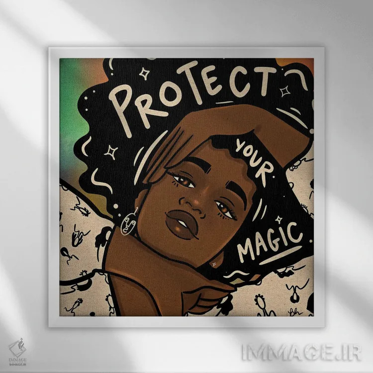 تابلو از جادویت محافظت کن اثر بری پیپنز - نمای قابدار سفید