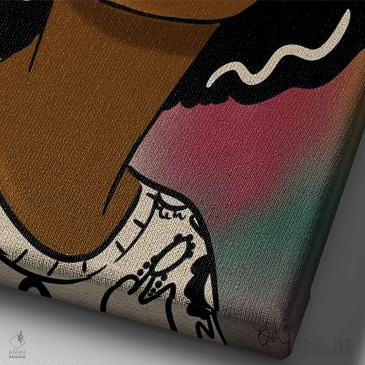 تابلو ایمان بر ترس اثر بری پیپنز - نمای نزدیک بافت بوم