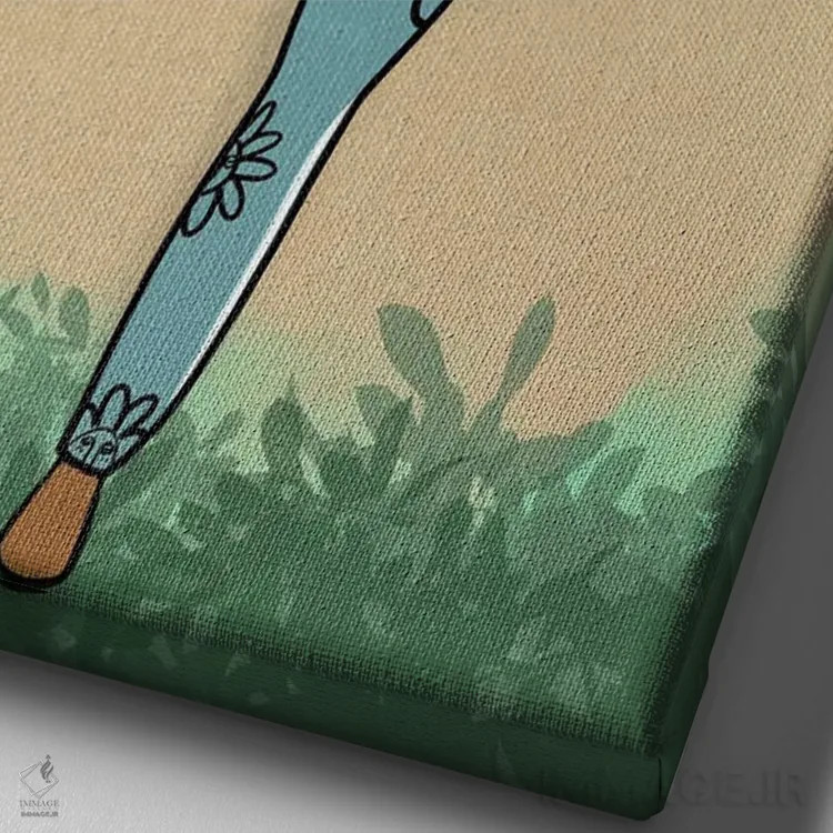 تابلو نفس بکش اثر بری پیپنز - نمای نزدیک بافت بوم