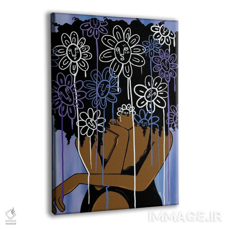 تابلو گلبرگهای چکهدار اثر بری پیپنز - نمای پرسپکتیو محصول