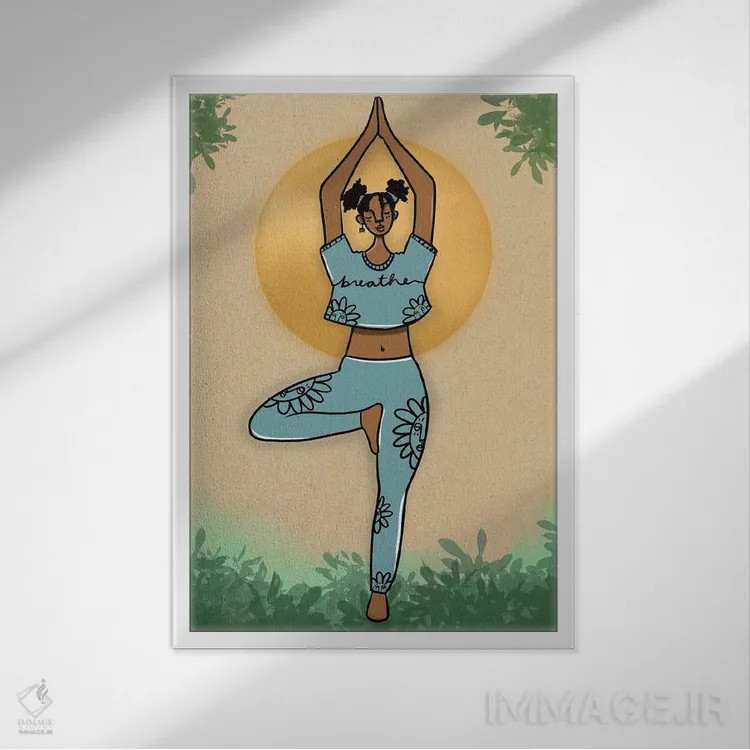 تابلو نفس بکش اثر بری پیپنز - نمای قابدار سفید