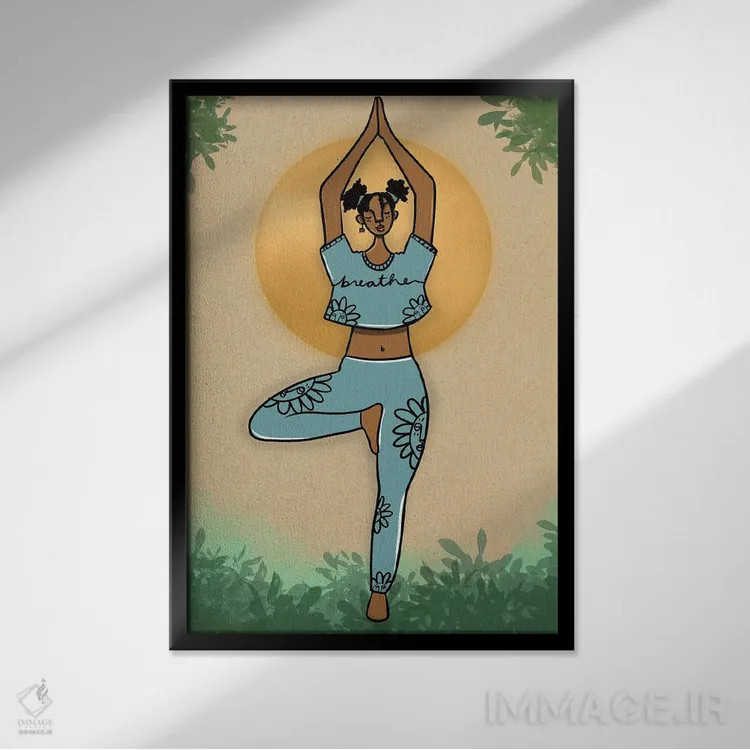 تابلو نفس بکش اثر بری پیپنز - نمای قابدار مشکی