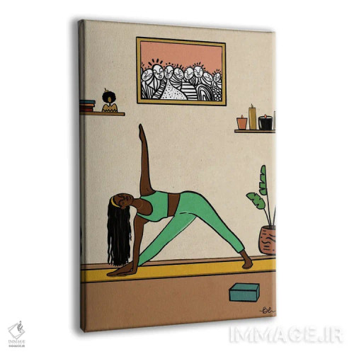 تابلو حالت مثلث (یوگا) اثر بری پیپنز - نمای پرسپکتیو محصول