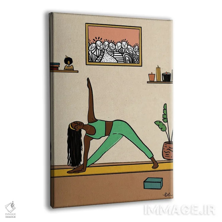 تابلو حالت مثلث (یوگا) اثر بری پیپنز - نمای پرسپکتیو محصول