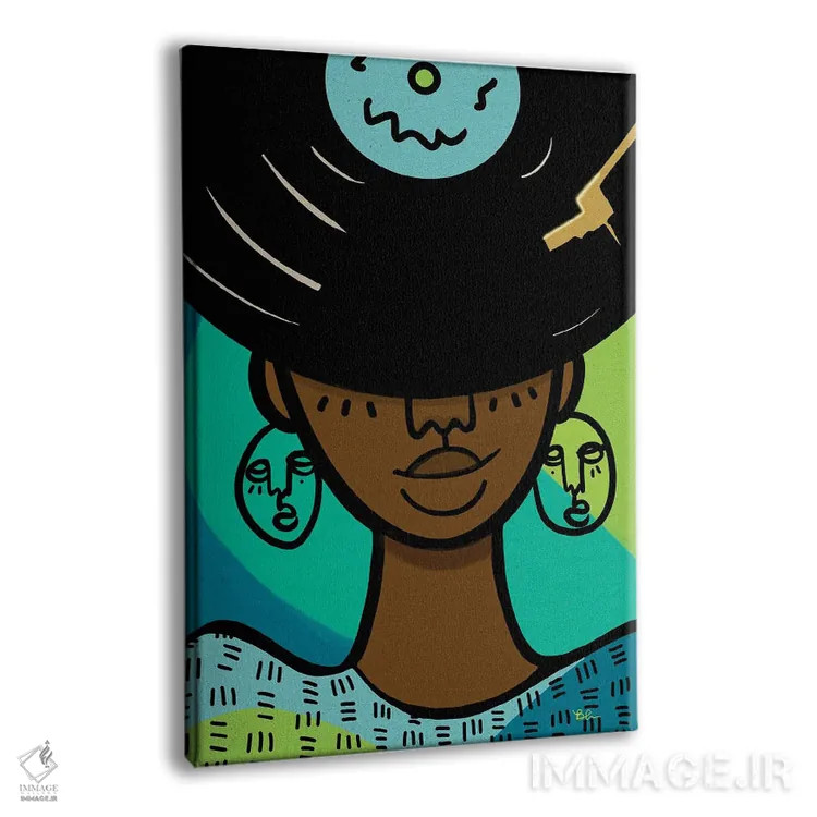 تابلو دختر آنالوگ در دنیای دیجیتال اثر بری پیپنز - نمای پرسپکتیو محصول