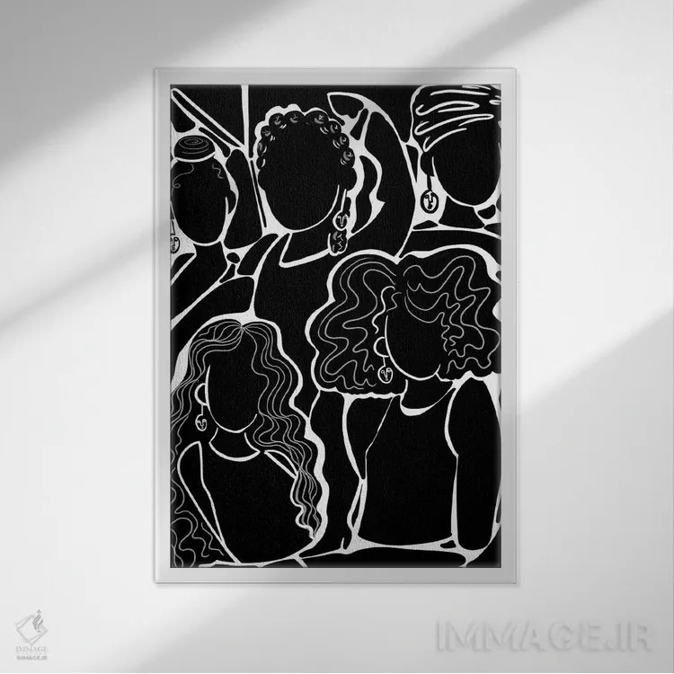 تابلو نقشها اثر بری پیپنز - نمای قابدار سفید