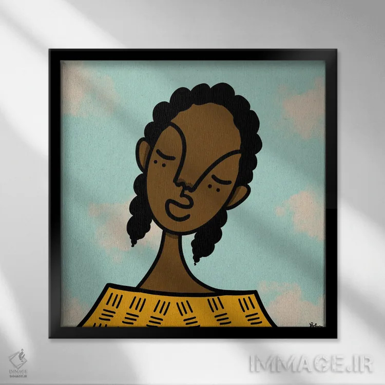 تابلو سرخوش اثر بری پیپنز - نمای قابدار مشکی