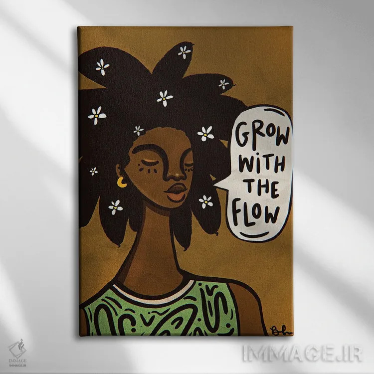 تابلو با جریان رشد کن اثر بری پیپنز - نمای روبهرو روی دیوار