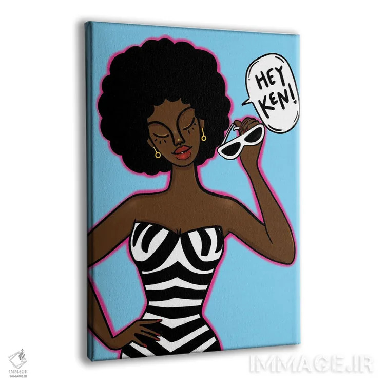 تابلو باربی آفروباز اثر بری پیپنز - نمای پرسپکتیو محصول