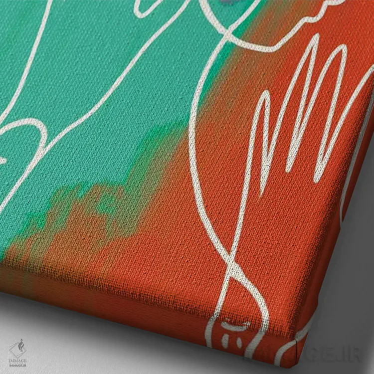 تابلو با هم اثر بری پیپنز - نمای نزدیک بافت بوم