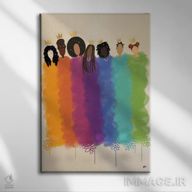 تابلو ملکههای رویا اثر بری پیپنز - نمای روبهرو روی دیوار
