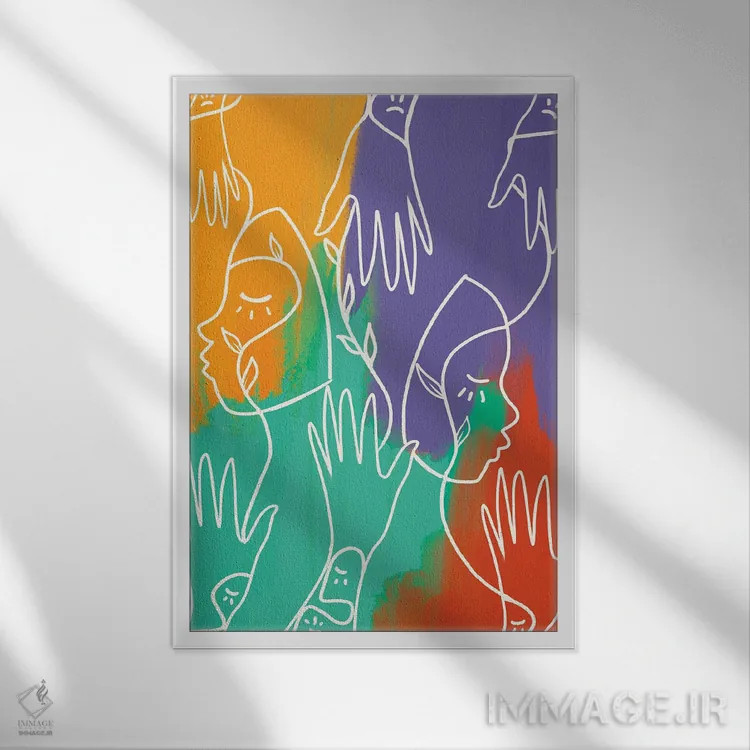 تابلو با هم اثر بری پیپنز - نمای قابدار سفید