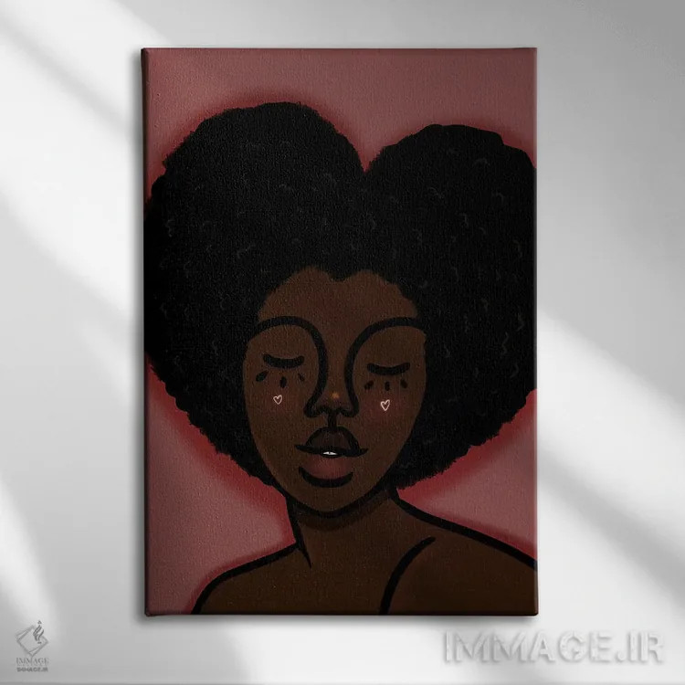 تابلو عشق در موهاست اثر بری پیپنز - نمای روبهرو روی دیوار