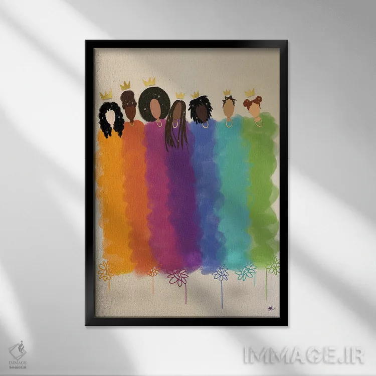 تابلو ملکههای رویا اثر بری پیپنز - نمای قابدار مشکی