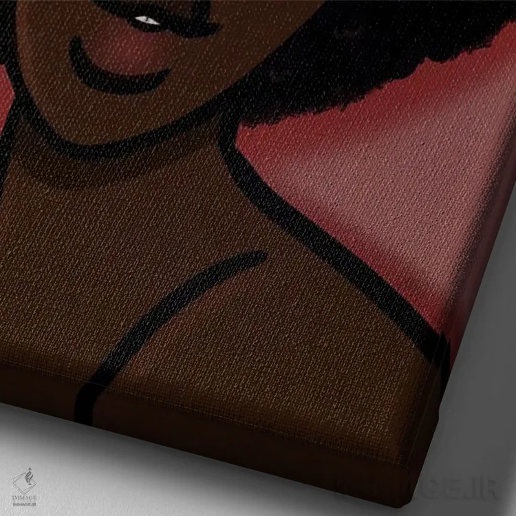 تابلو عشق در موهاست اثر بری پیپنز - نمای نزدیک بافت بوم