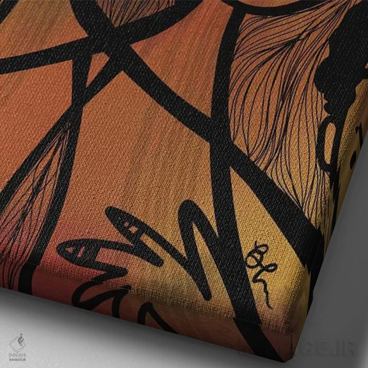 تابلو خودت را جا بده اثر بری پیپنز - نمای نزدیک بافت بوم