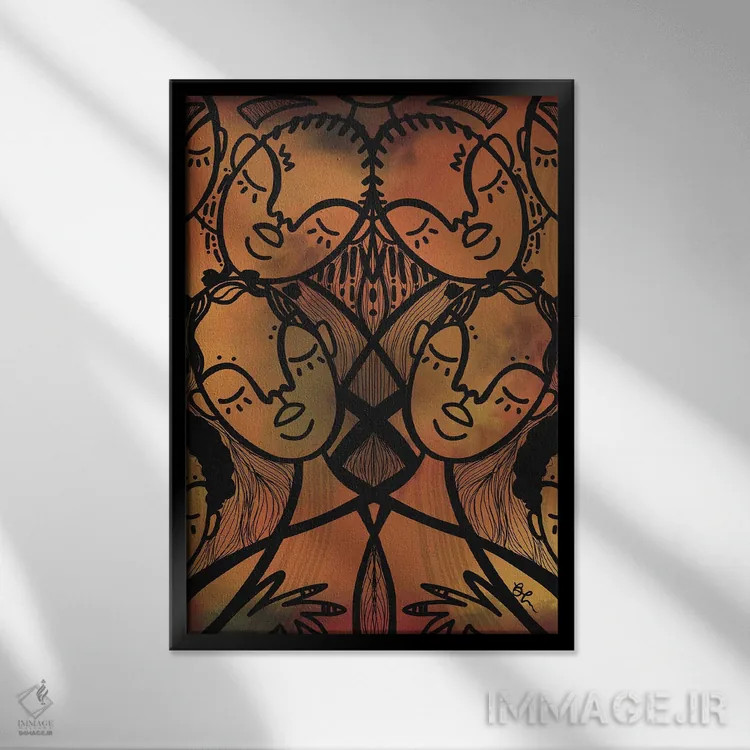 تابلو خودت را جا بده اثر بری پیپنز - نمای قابدار مشکی