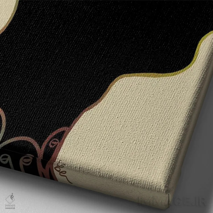 تابلو سیلوئت او (مرد) اثر بری پیپنز - نمای نزدیک بافت بوم