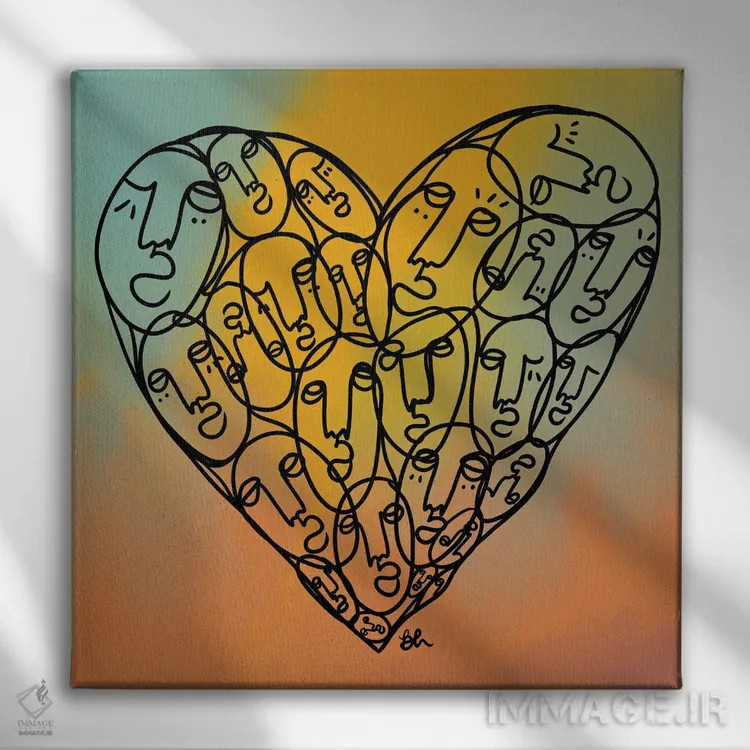 تابلو عشق اثر بری پیپنز - نمای روبهرو روی دیوار