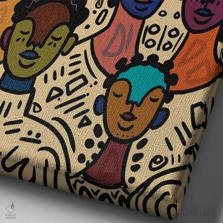 تابلو پرطراوت اثر بری پیپنز - نمای نزدیک بافت بوم