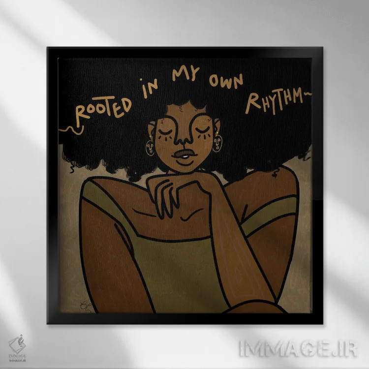 تابلو ریشهدار اثر بری پیپنز - نمای قابدار مشکی