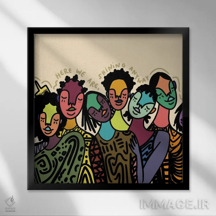 تابلو در هر حال بدرخش اثر بری پیپنز - نمای قابدار مشکی