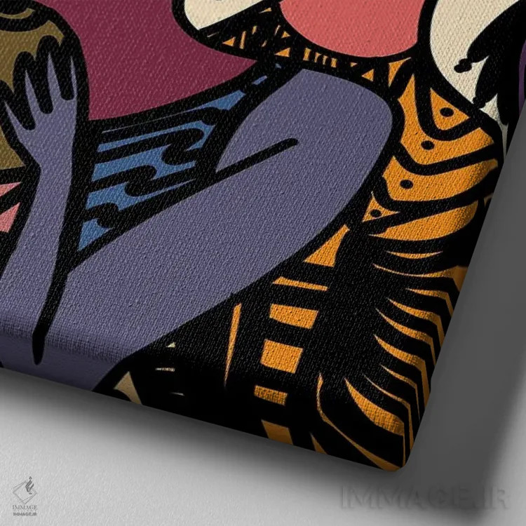 تابلو در هر حال بدرخش اثر بری پیپنز - نمای نزدیک بافت بوم