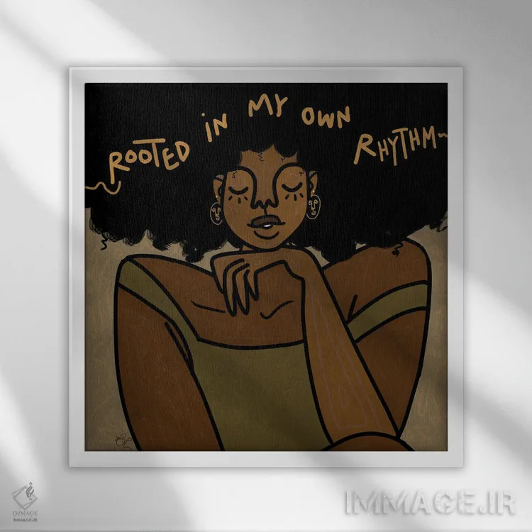 تابلو ریشهدار اثر بری پیپنز - نمای قابدار سفید