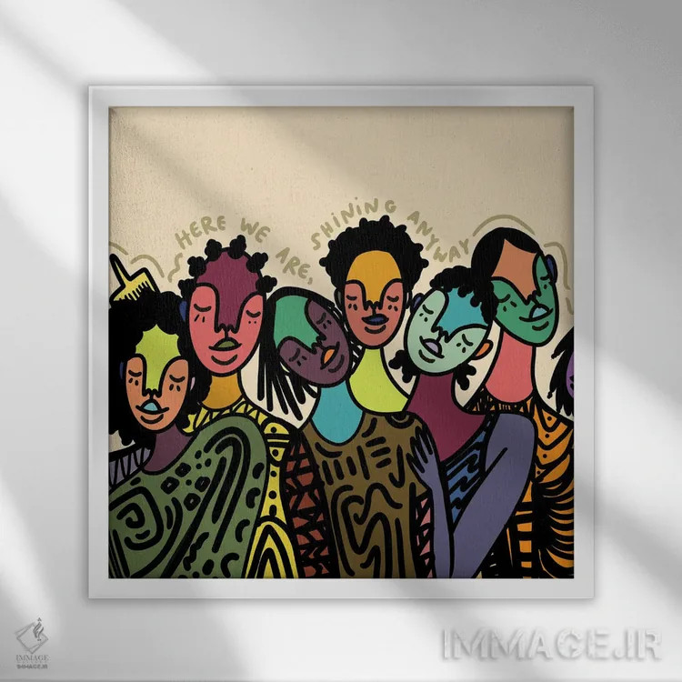 تابلو در هر حال بدرخش اثر بری پیپنز - نمای قابدار سفید