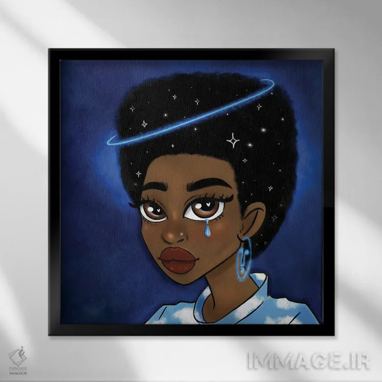 تابلو ستارهبینی اثر بری پیپنز - نمای قابدار مشکی