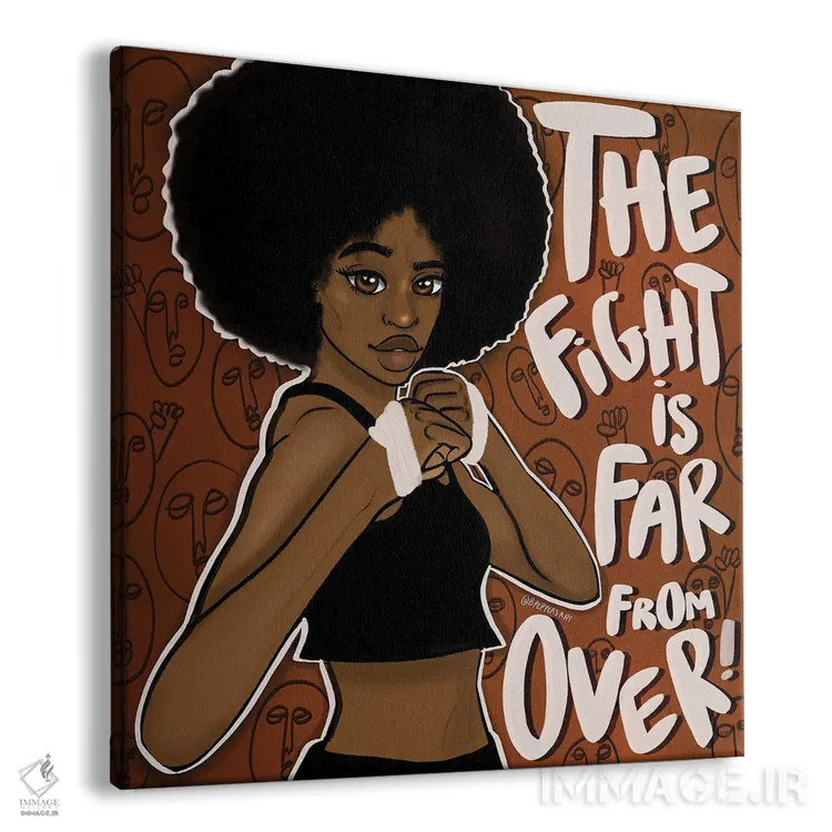 تابلو ادامه بده به مبارزه اثر بری پیپنز - نمای پرسپکتیو محصول