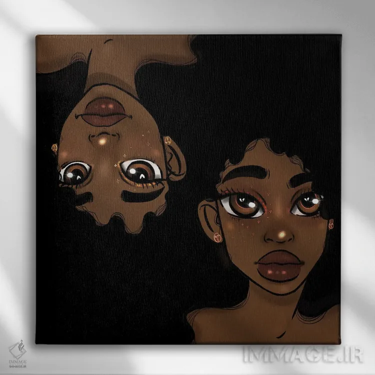 تابلو یین و یانگ (نماد تائوئیسم) اثر بری پیپنز - نمای روبهرو روی دیوار