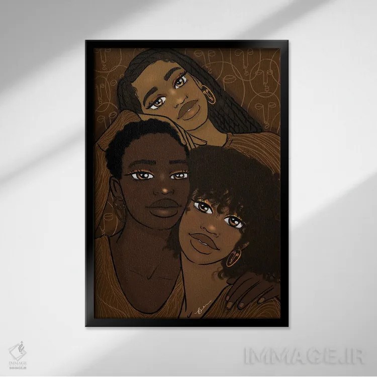 تابلو فضای امن اثر بری پیپنز - نمای قابدار مشکی