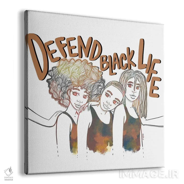 تابلو از زندگی سیاهان دفاع کن اثر بری پیپنز - نمای پرسپکتیو محصول