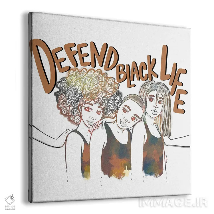 تابلو از زندگی سیاهان دفاع کن اثر بری پیپنز - نمای پرسپکتیو محصول