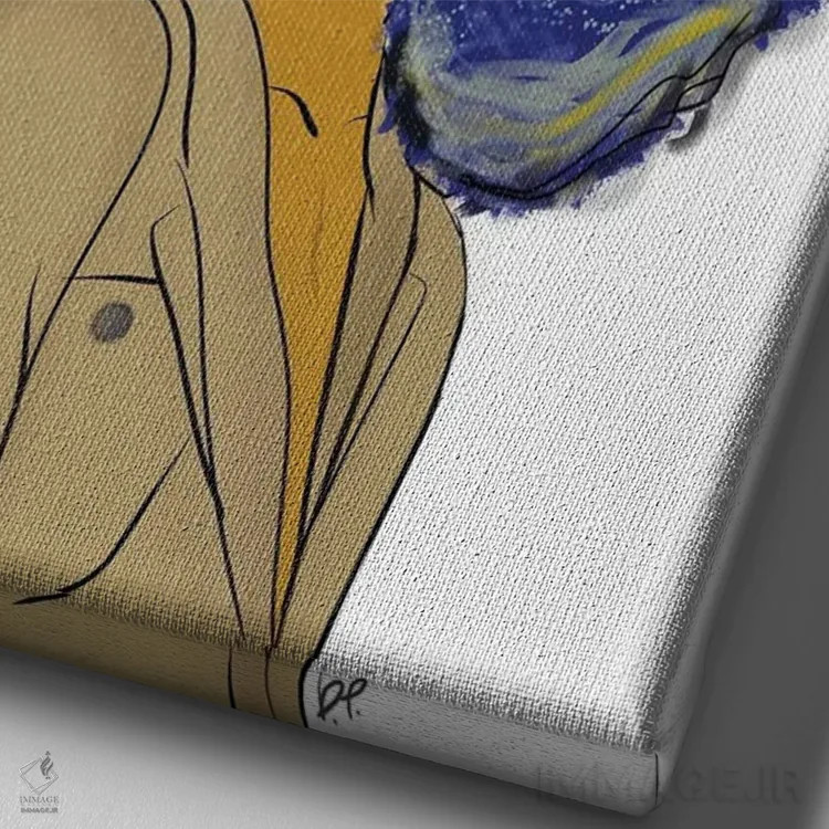 تابلو شبهای پرستاره آفرو اثر بری پیپنز - نمای نزدیک بافت بوم