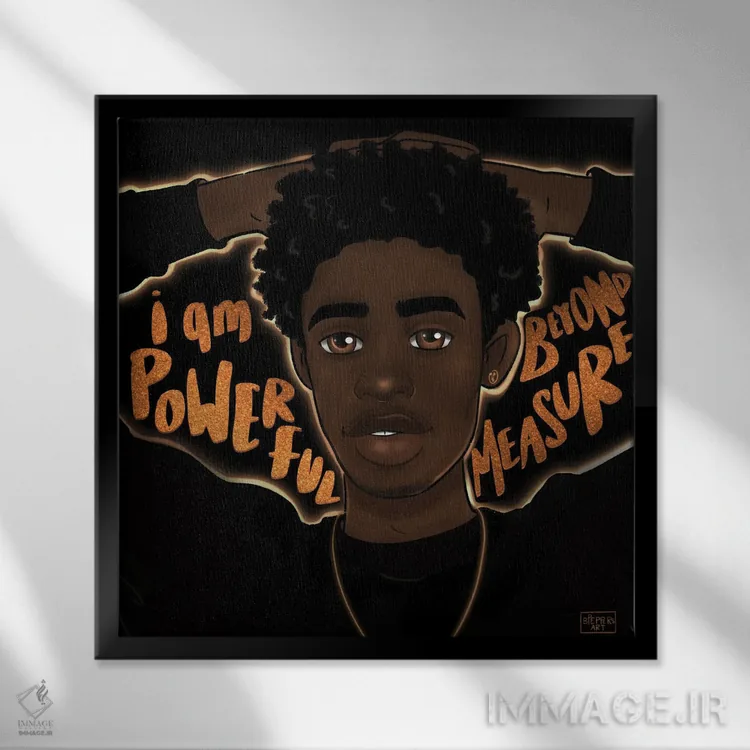 تابلو فراتر از اندازه اثر بری پیپنز - نمای قابدار مشکی