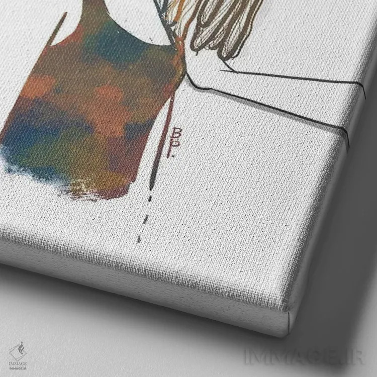 تابلو از زندگی سیاهان دفاع کن اثر بری پیپنز - نمای نزدیک بافت بوم