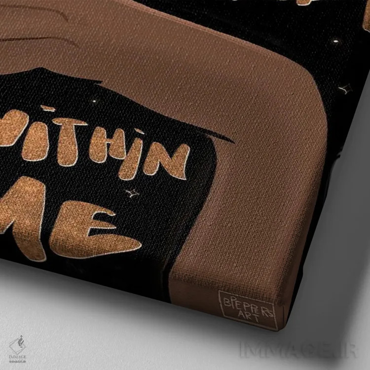 تابلو تأییدش کن اثر بری پیپنز - نمای نزدیک بافت بوم