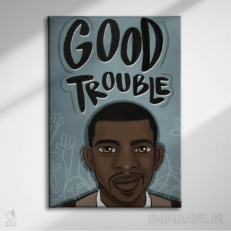 تابلو دردسر خوب اثر بری پیپنز - نمای روبهرو روی دیوار