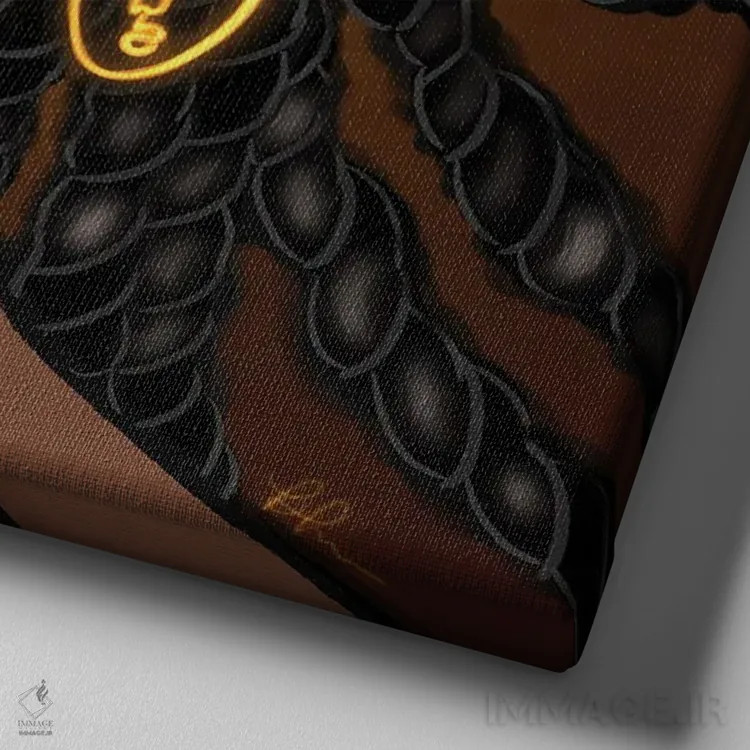 تابلو رها کردن اثر بری پیپنز - نمای نزدیک بافت بوم