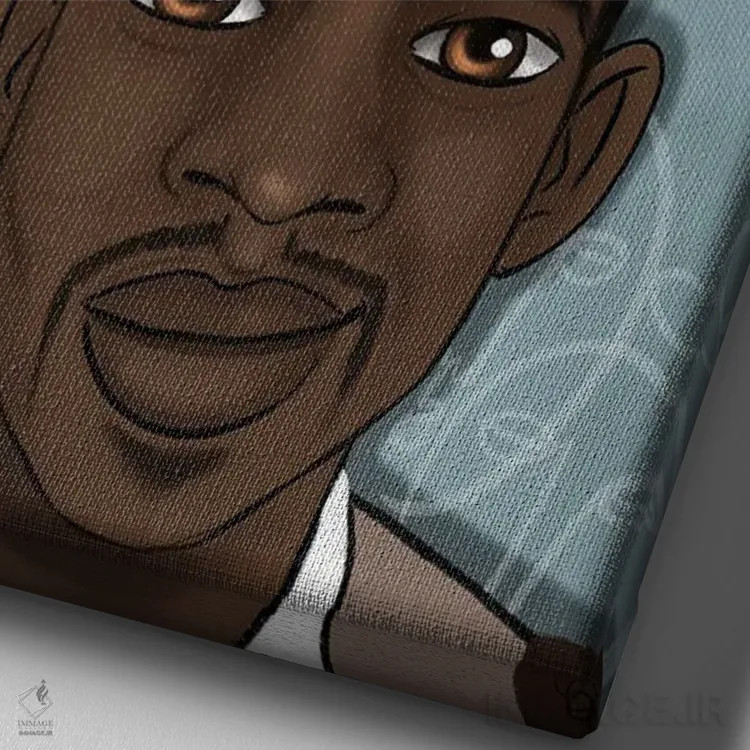 تابلو دردسر خوب اثر بری پیپنز - نمای نزدیک بافت بوم