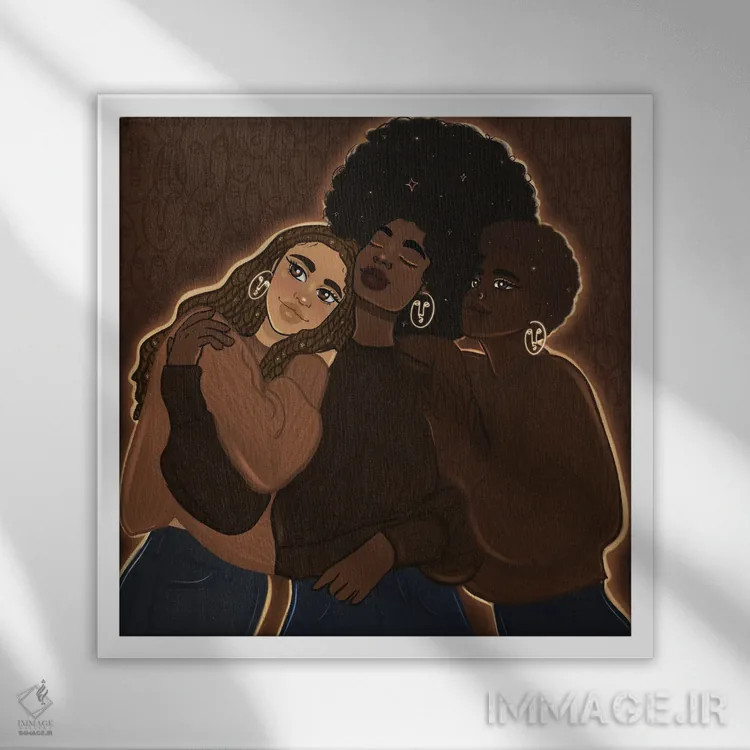 تابلو صبر کن اثر بری پیپنز - نمای قابدار سفید