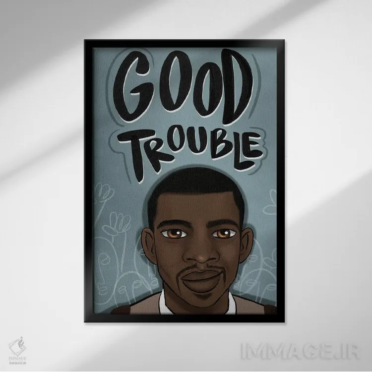 تابلو دردسر خوب اثر بری پیپنز - نمای قابدار مشکی