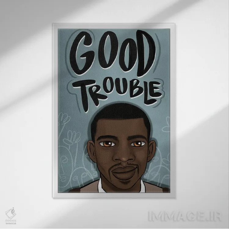 تابلو دردسر خوب اثر بری پیپنز - نمای قابدار سفید