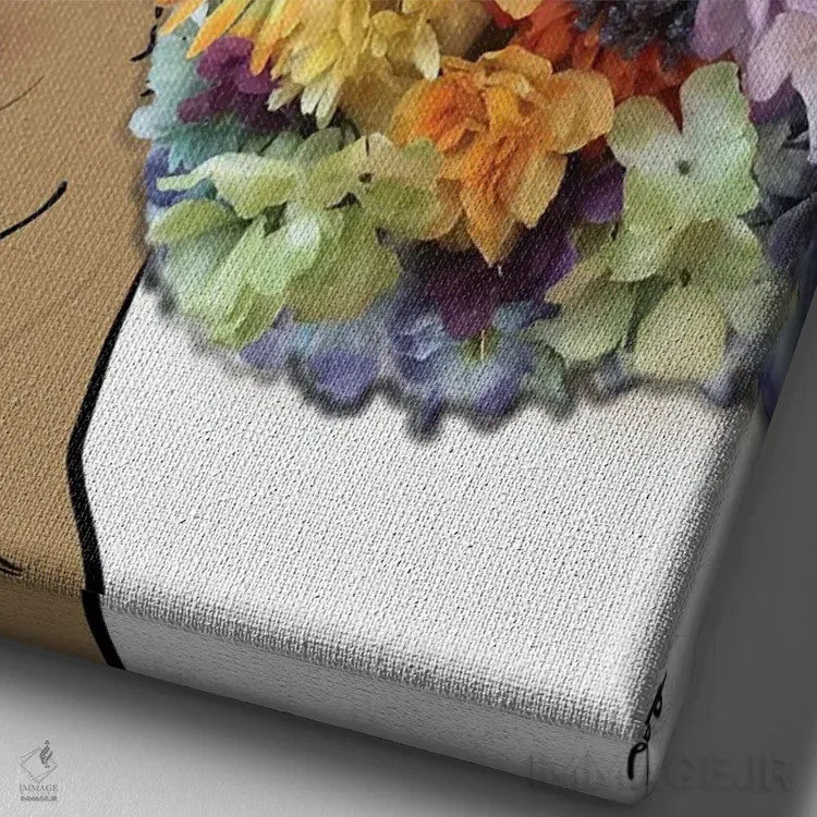 تابلو شکوفا شدن اثر بری پیپنز - نمای نزدیک بافت بوم