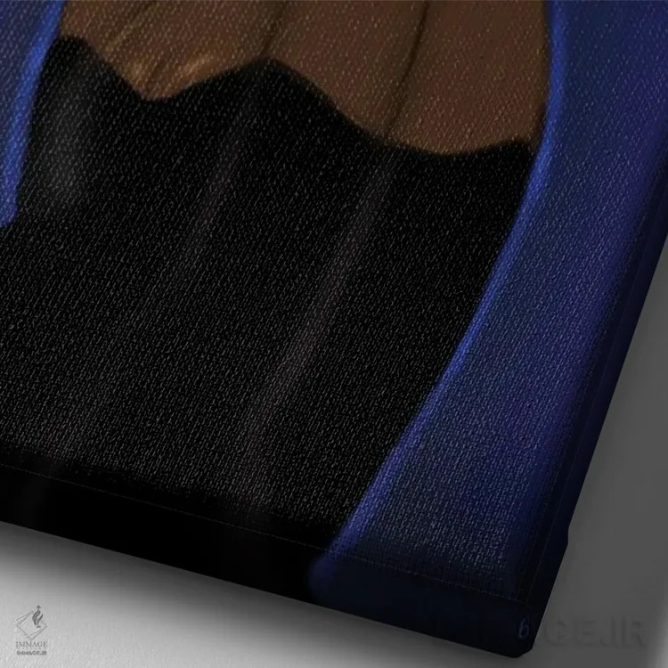 تابلو بتا بلوز (ماهی یا سبک موسیقی) اثر بری پیپنز - نمای نزدیک بافت بوم